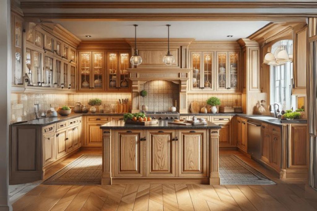 How do you update outdated oak cabinets?