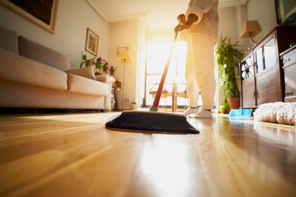 What is the most effective way to clean floors?