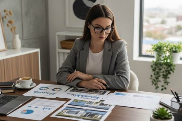 Home design professional reviewing tint franchise investment plans